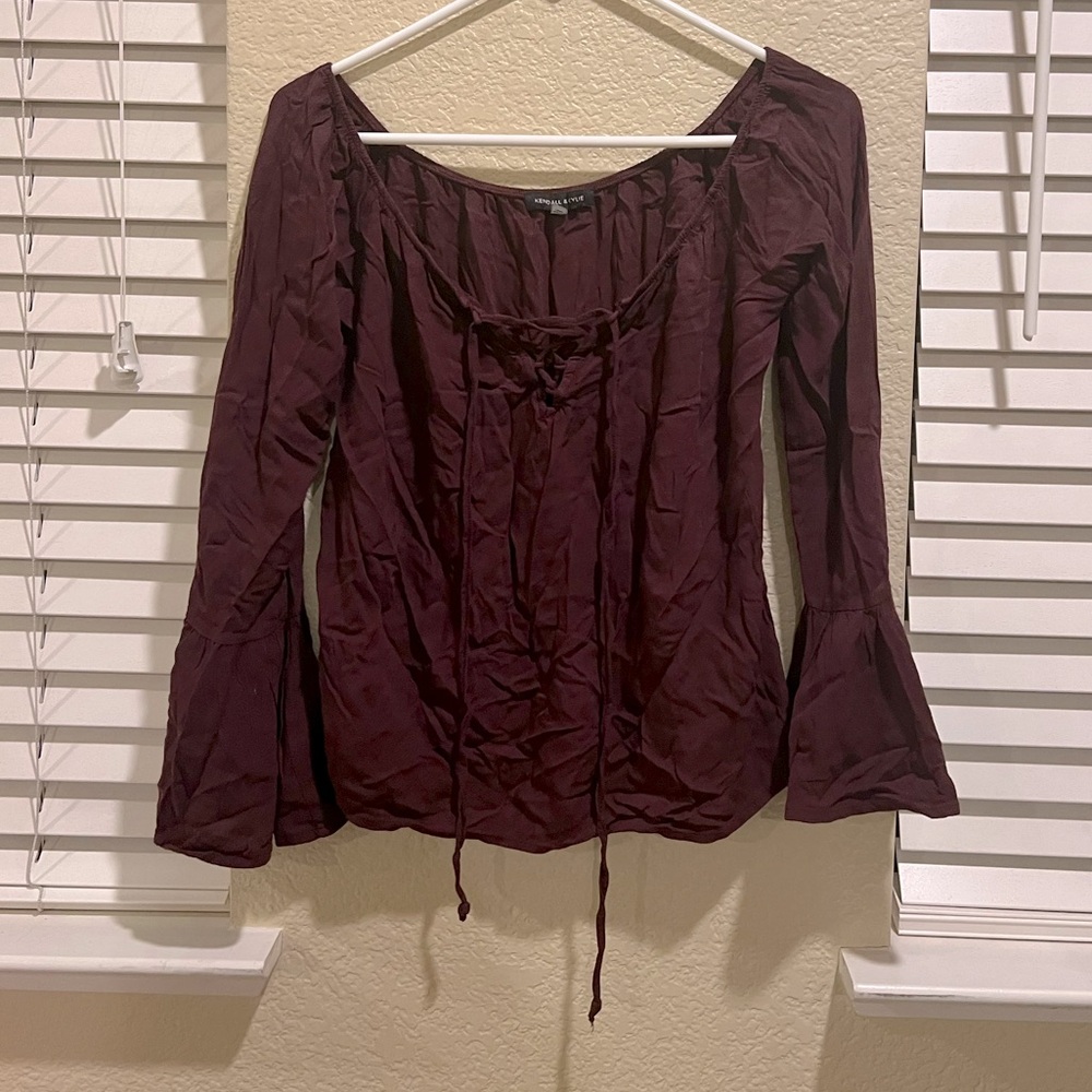 Flowy maroon top